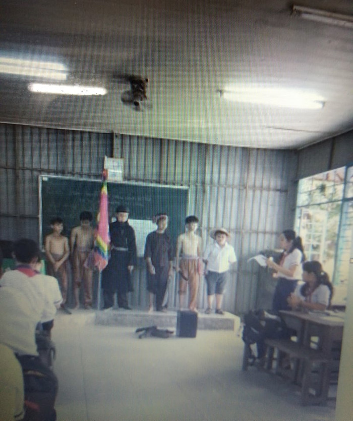 Học sinh tái hiện lại cuộc khởi nghĩa Bảy Thưa của Quản cơ Trần Văn Thành