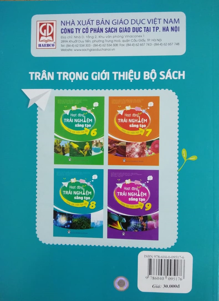 Bìa bộ sách Trải nghiệm sáng tạo của cấp Trung học cơ sở hiện nay ( Ảnh: T.A) Bìa bộ sách Trải nghiệm sáng tạo của cấp Trung học cơ sở hiện nay ( Ảnh: T.A)
