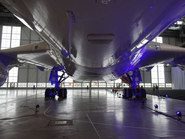 Thân dưới của A350 XWB.