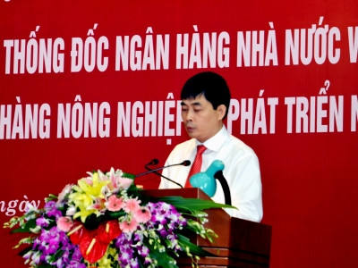 Ông Nguyễn Minh Phương – Phó TGĐ Agribank phát biểu nhận nhiệm vụ Ông Nguyễn Minh Phương – Phó TGĐ Agribank phát biểu nhận nhiệm vụ