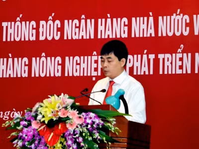 Ông Nguyễn Minh Phương – Phó TGĐ Agribank phát biểu nhận nhiệm vụ