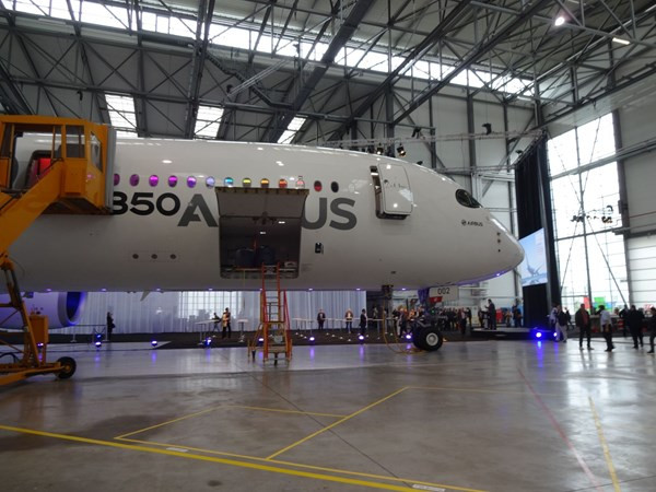 Khoang chứa hành lý và hàng hóa của A350 XWB.