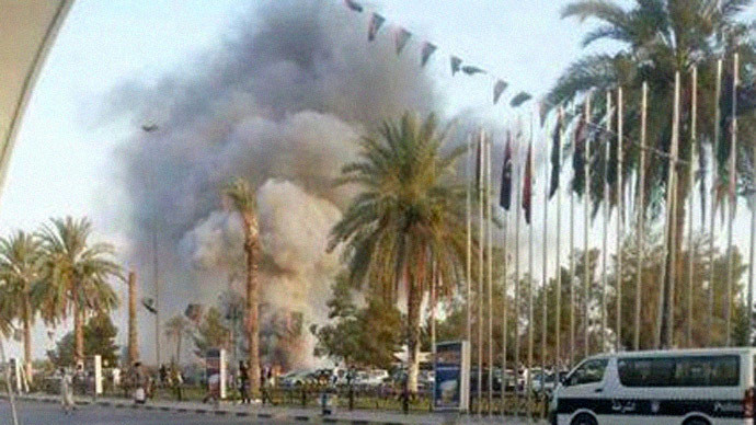 Sân bay quốc tế Tripoli trong vụ tấn công. Sân bay quốc tế Tripoli trong vụ tấn công.