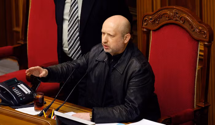 Chủ tịch Quốc hội, quyền Tổng thống Ukraina Alexander Turchinov trong phiên họp ngày 28/2.