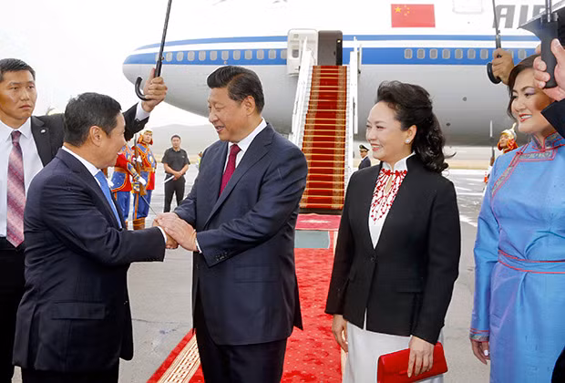 Chủ tịch Tập Cận Bình trong chuyến thăm Mông Cổ.
