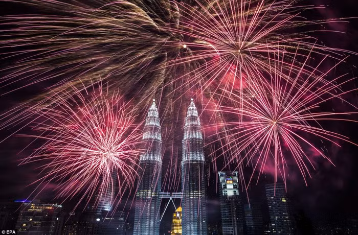 Thủ đô Malaysia trong đêm Giao thừa.