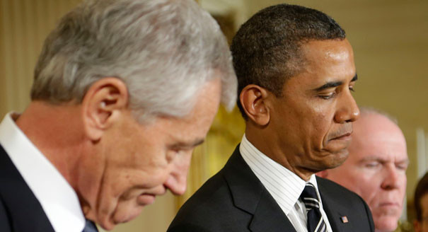 Hai ông Hagel và Obama đều xác định rằng Lầu Năm Góc đã đến lúc cần một nhà lãnh đạo mới. Hai ông Hagel và Obama đều xác định rằng Lầu Năm Góc đã đến lúc cần một nhà lãnh đạo mới.