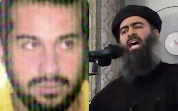Trùm khủng bố IS, Abu Bakr al-Baghdadi (phải), được xác nhận là đã bị thương trong cuộc không kích, trong khi phụ tá thân cận Abdul Rahman al-Athaee (trái) được cho là đã bị tiêu diệt. Trùm khủng bố IS, Abu Bakr al-Baghdadi (phải), được xác nhận là đã bị thương trong cuộc không kích, trong khi phụ tá thân cận Abdul Rahman al-Athaee (trái) được cho là đã bị tiêu diệt.