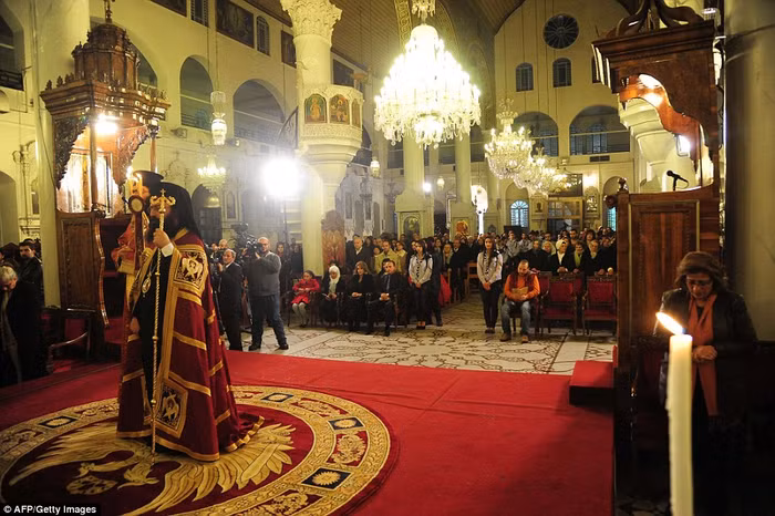 Người Syria đón Giáng sinh tại Damascus.