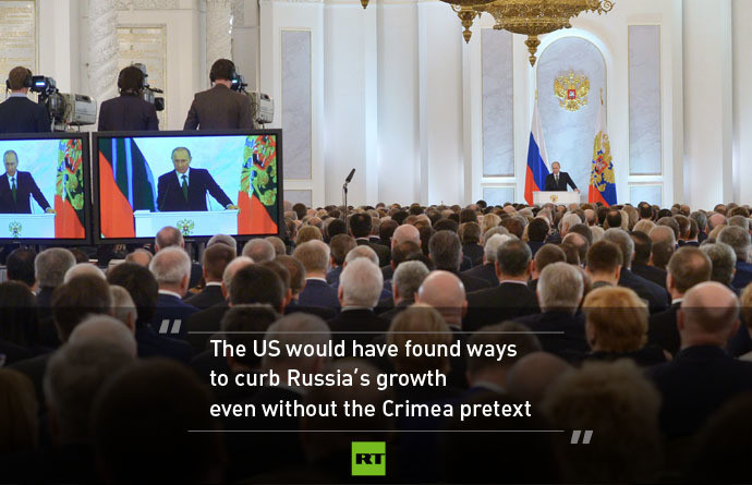 "Mỹ muốn tìm cách ngăn chặn sự lớn mạnh của Nga với cái cớ là Crimea".