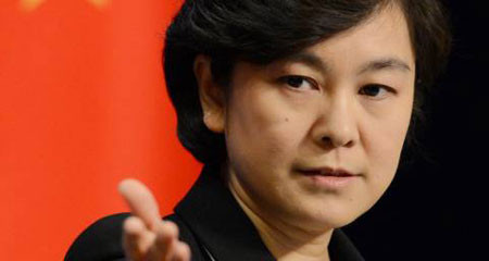 Phát ngôn viên Bộ Ngoại giao Trung Quốc Hoa Xuân Oánh.