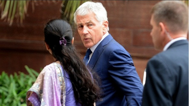 Bộ trưởng Quốc phòng Mỹ Chuck Hagel tại Ấn Độ. Bộ trưởng Quốc phòng Mỹ Chuck Hagel tại Ấn Độ.