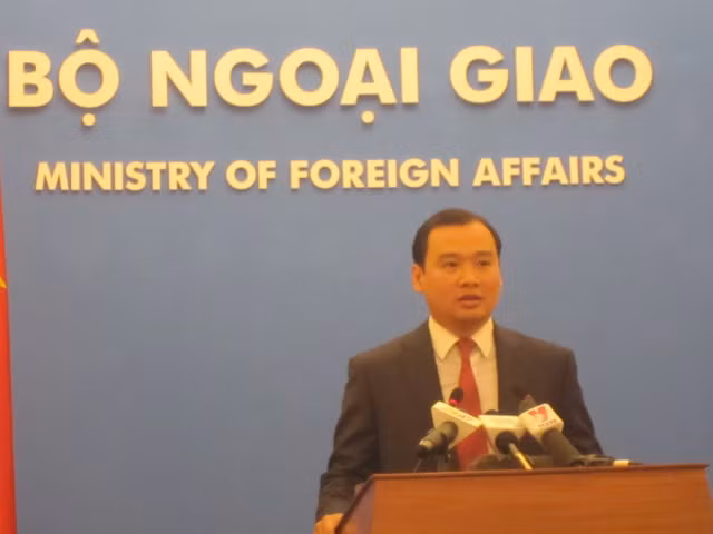 Người phát ngôn Bộ Ngoại giao Lê Hải Bình. Người phát ngôn Bộ Ngoại giao Lê Hải Bình.