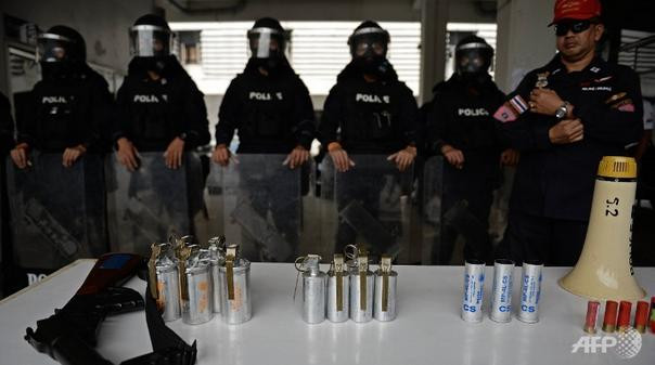 Cảnh sát chống bạo động Thái Lan.