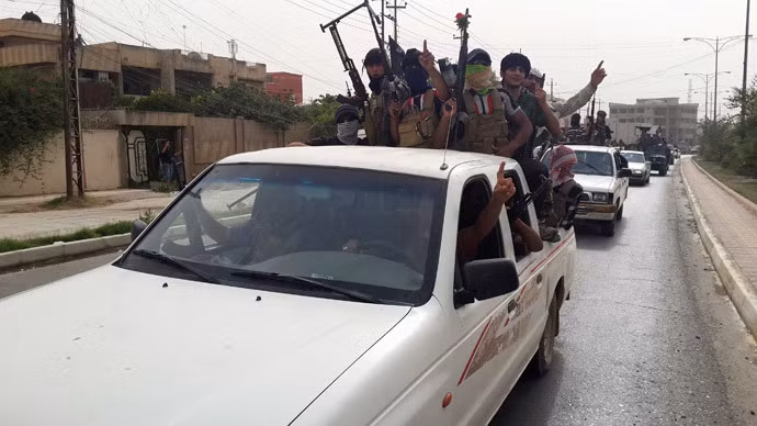 Các phần tử khủng bố ISIS tại thành phố Mosul.
