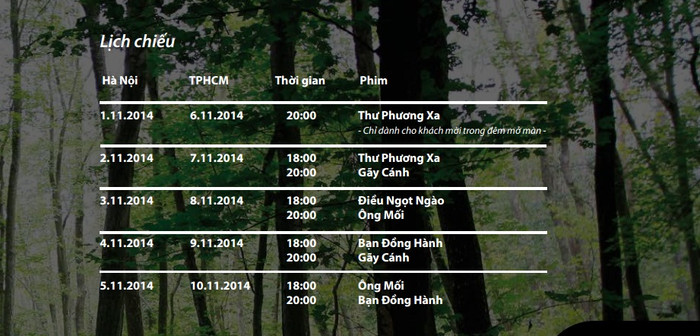 Lịch chiếu phim trong Liên hoan phim Israel 2014. Lịch chiếu phim trong Liên hoan phim Israel 2014.