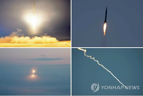 Ảnh do KCNA công bố về vụ phóng thử tên lửa mới nhất của Triều Tiên. Ảnh do KCNA công bố về vụ phóng thử tên lửa mới nhất của Triều Tiên.