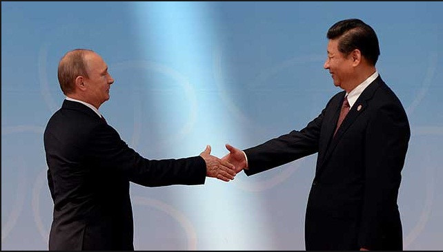 Tổng thống Nga Vladimir Putin và Chủ tịch Trung Quốc Tập Cận Bình. Tổng thống Nga Vladimir Putin và Chủ tịch Trung Quốc Tập Cận Bình.