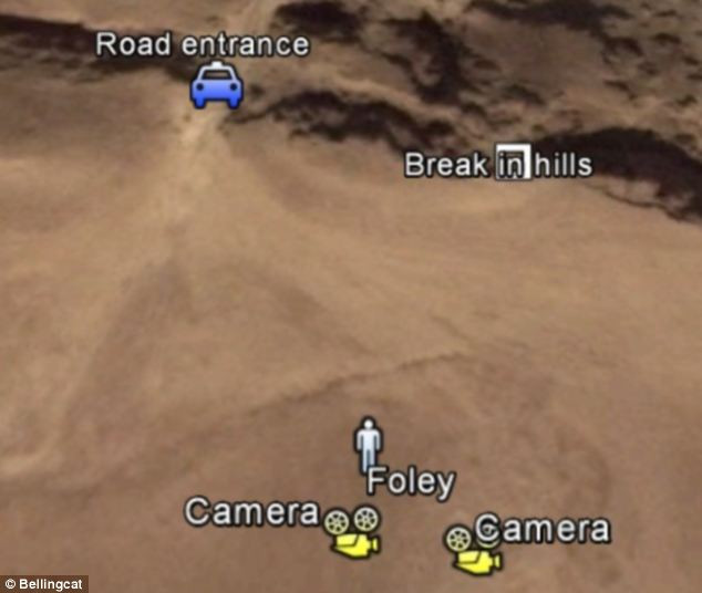 Hình ảnh nơi sát hại Foley. Hình ảnh nơi sát hại Foley.