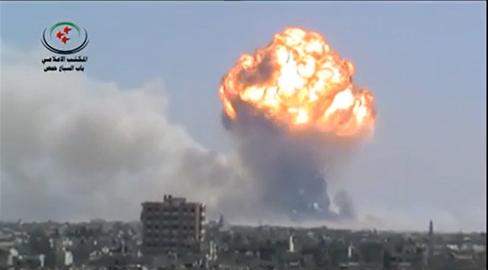 Quả cầu lửa từ hiện trường vụ nổ.