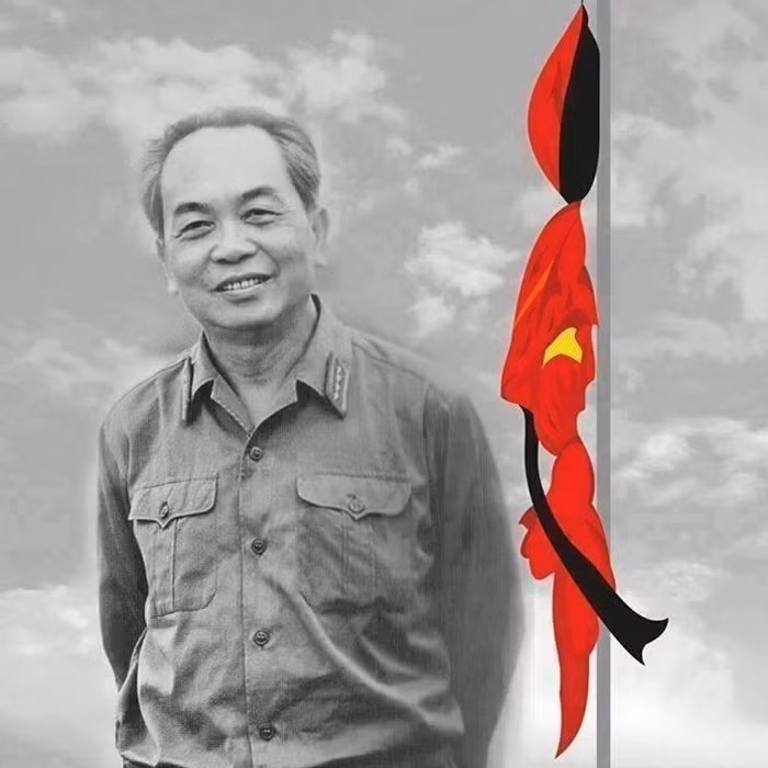 Hình ảnh tưởng niệm Tướng Giáp đang được lan truyền rộng rãi trên mạng xã hội trong ngày Quốc tang.
