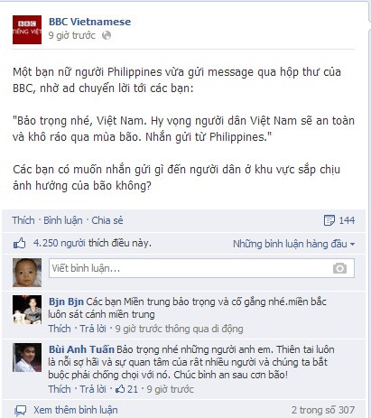 Thông điệp được ghi lại lúc 8 giờ sáng nay theo giờ Hà Nội.