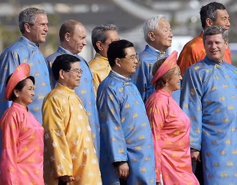 Các nhà lãnh đạo thế giới tham dự Hội nghị APEC Hà Nội năm 2006.