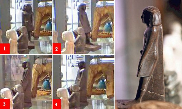 Bức tượng tự xoay trong bảo tàng Anh. Bức tượng tự xoay trong bảo tàng Anh.