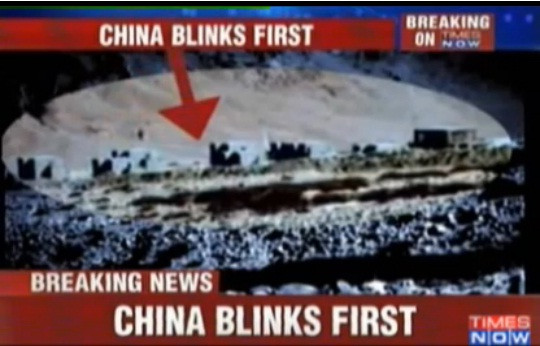 Lều trại do nhóm binh sĩ Trung Quốc dựng lên tại thung lũng Depsang. Lều trại do nhóm binh sĩ Trung Quốc dựng lên tại thung lũng Depsang.