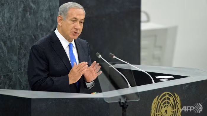 Thủ tướng Israel Benjamin Netanyahu phát biểu tại Đại hội đồng Liên Hợp Quốc.