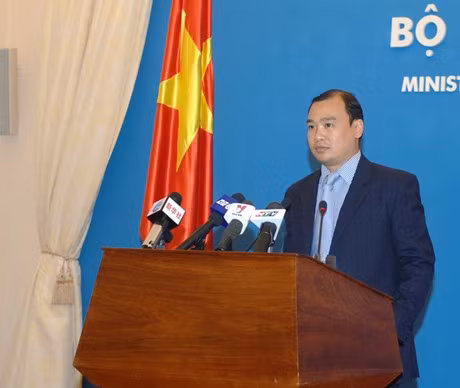 Phó Phát ngôn viên Bộ Ngoại giao Lê Hải Bình. Ảnh: VGP/Hải Minh.