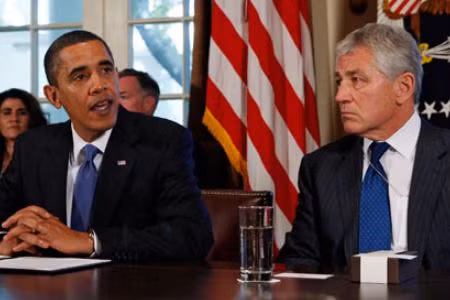 Tổng thống Mỹ Barack Obama đã hết lời ngợi khen ứng cử viên Bộ trưởng Quốc phòng Chuck Hagel.