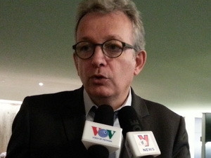 Ông Pierre Laurent, Bí thư toàn quốc Đảng Cộng sản Pháp. (Ảnh: Bích Hà-Tiến Nhất/Vietnam+) Ông Pierre Laurent, Bí thư toàn quốc Đảng Cộng sản Pháp. (Ảnh: Bích Hà-Tiến Nhất/Vietnam+)