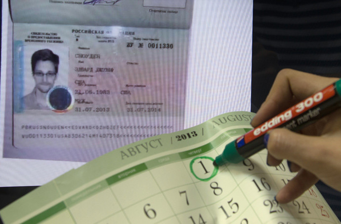 Thị thực thời hạn 1 năm do Nga cấp cho Snowden.