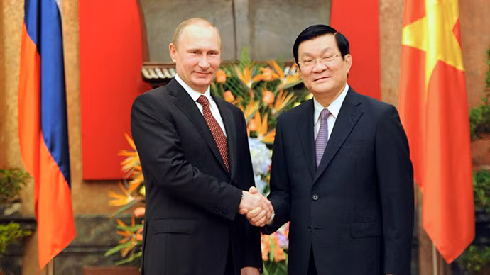 Chủ tịch nước Trương Tấn Sang và Tổng thống Putin.