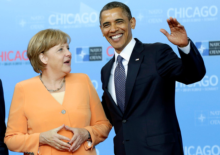 Thủ tướng Đức Angela Merkel và Tổng thống Mỹ Barack Obama.
