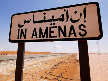 Con đường dẫn tới Amenas, nơi có nhà máy khí BP bị những kẻ khủng bố chiếm đóng.