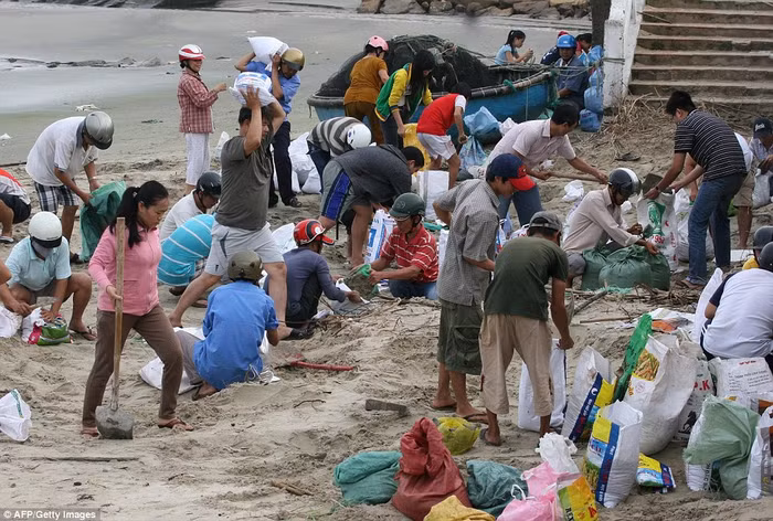 Người dân Phú Yên lấy cắt gia cố nhà cửa