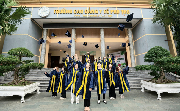 Sinh viên Trường Cao đẳng Y tế Phú Thọ. (Ảnh: NTCC)