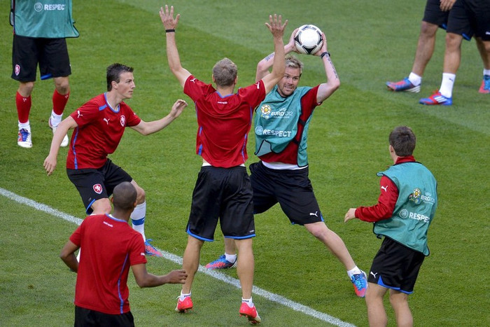 Các cầu thủ đội tuyển CH Czech chơi bóng ném. Các cầu thủ đội tuyển CH Czech chơi bóng ném.