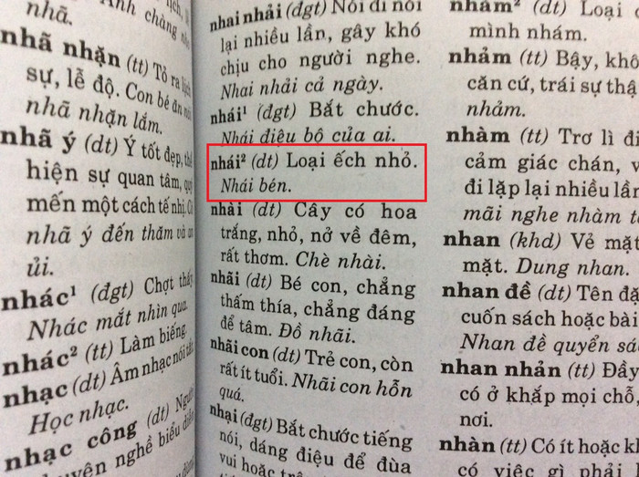 Một số từ dẫn trong cuốn Từ điển Tiếng Việt dành cho học sinh của hai tác giả Khắc Trí và Trọng Tấn. Ảnh Hồng Nhung Một số từ dẫn trong cuốn Từ điển Tiếng Việt dành cho học sinh của hai tác giả Khắc Trí và Trọng Tấn. Ảnh Hồng Nhung