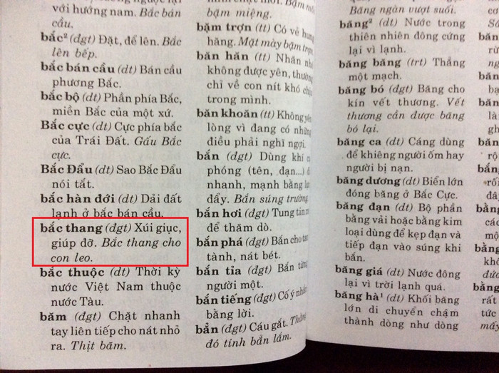 Một số từ dẫn trong cuốn Từ điển Tiếng Việt dành cho học sinh của hai tác giả Khắc Trí và Trọng Tấn. Ảnh Hồng Nhung Một số từ dẫn trong cuốn Từ điển Tiếng Việt dành cho học sinh của hai tác giả Khắc Trí và Trọng Tấn. Ảnh Hồng Nhung