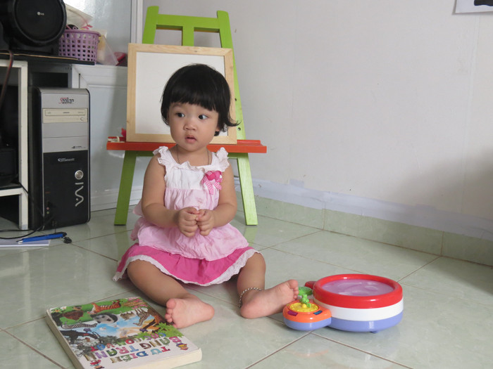 Trường hợp bé Tuệ Nhi 15 tháng tuổi biết đọc chữ cần phải được nghiên cứu kĩ hơn trước khi có kết luận là "thần đồng" . Ảnh Hồng Nhung