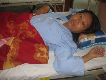 Bệnh nhân Hứa Cẩm Tú tại BV đa khoa TP Cần Thơ ( Nguồn DT)
