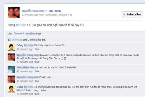 Bình luận của 'GS Cù Trọng Xoay' trên Facebook. Bình luận của 'GS Cù Trọng Xoay' trên Facebook.