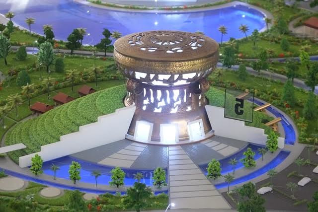 Một hạng mục của công viên văn hóa xứ Thanh. Ảnh: Quốc Toản. Một hạng mục của công viên văn hóa xứ Thanh. Ảnh: Quốc Toản.