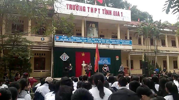 Trường Trung học phổ thông Tĩnh Gia 1. Ảnh tư liệu do giáo viên cung cấp. Trường Trung học phổ thông Tĩnh Gia 1. Ảnh tư liệu do giáo viên cung cấp.