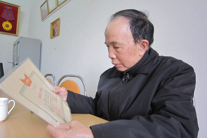 Thượng tá Phạm Quang Thư, nguyên Trưởng ban Chính sách, Bộ Chỉ huy Quân sự tỉnh Thanh Hóa. Ảnh: Thảo Nguyên.