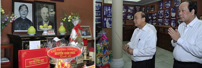 Thủ tướng Nguyễn Xuân Phúc dâng hương, tưởng nhớ Luật sư Nguyễn Hữu Thọ. Ảnh: VGP Thủ tướng Nguyễn Xuân Phúc dâng hương, tưởng nhớ Luật sư Nguyễn Hữu Thọ. Ảnh: VGP