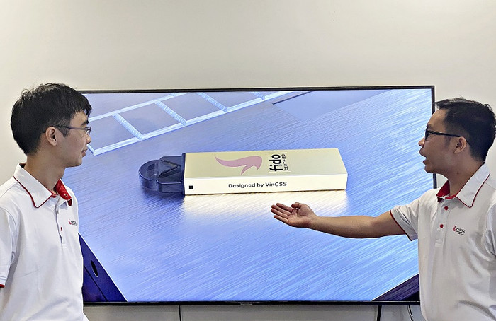 hiết kế mẫu sản phẩm VinCSS FIDO2 Authenticator phiên bản USB Touch. hiết kế mẫu sản phẩm VinCSS FIDO2 Authenticator phiên bản USB Touch.